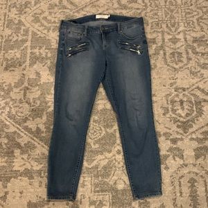 torrid denim size 16R with zipper embellished pockets